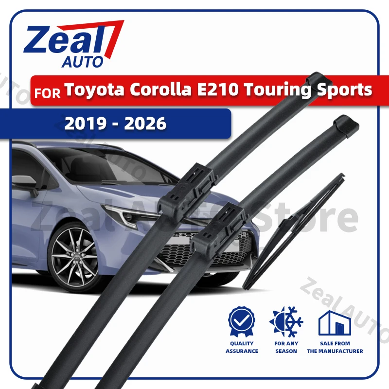 LHD RHD Vordere und Hintere Wischerblätter für Toyota Corolla E210 Touring Sports 2019 - 2026 3-teilige Windschutzscheiben-Gummibürsten Auto-Zubehör
