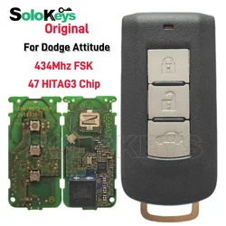 SOLOKEYS Original GHR-M014 For Dodge Attitude 2015-2019 Smart Remote Key Fob 434Mhz FSK 47 HITAG3 Chip Proximity GHR-M013-ASM
