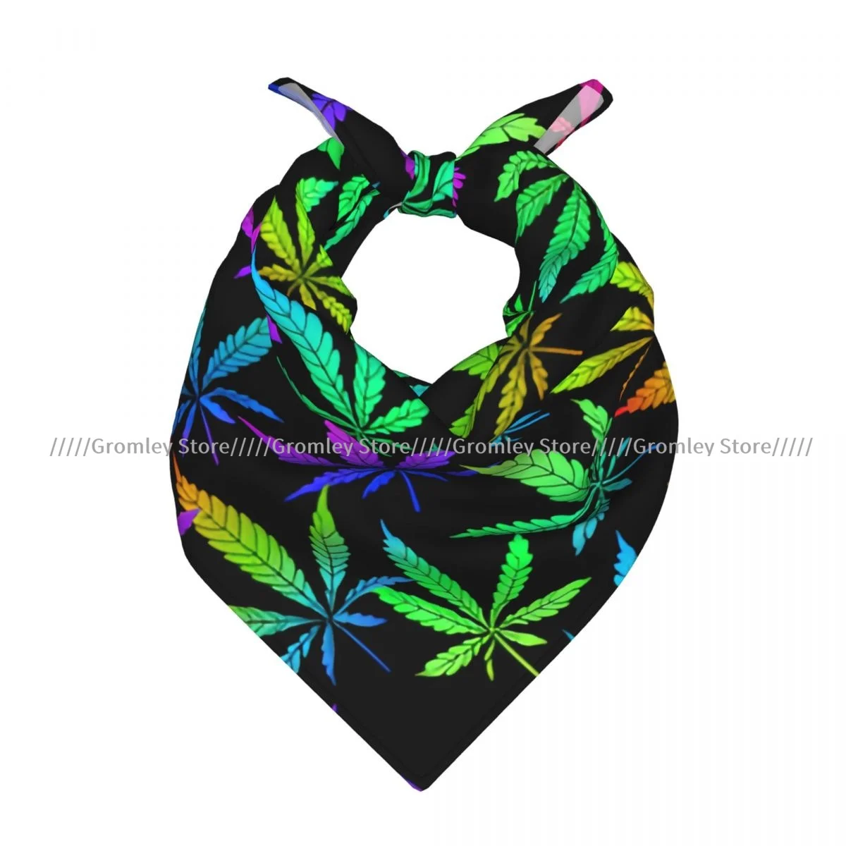 

Rainbow Plant Leaves Square Bandana Outdoor Sports Headwear Scarf