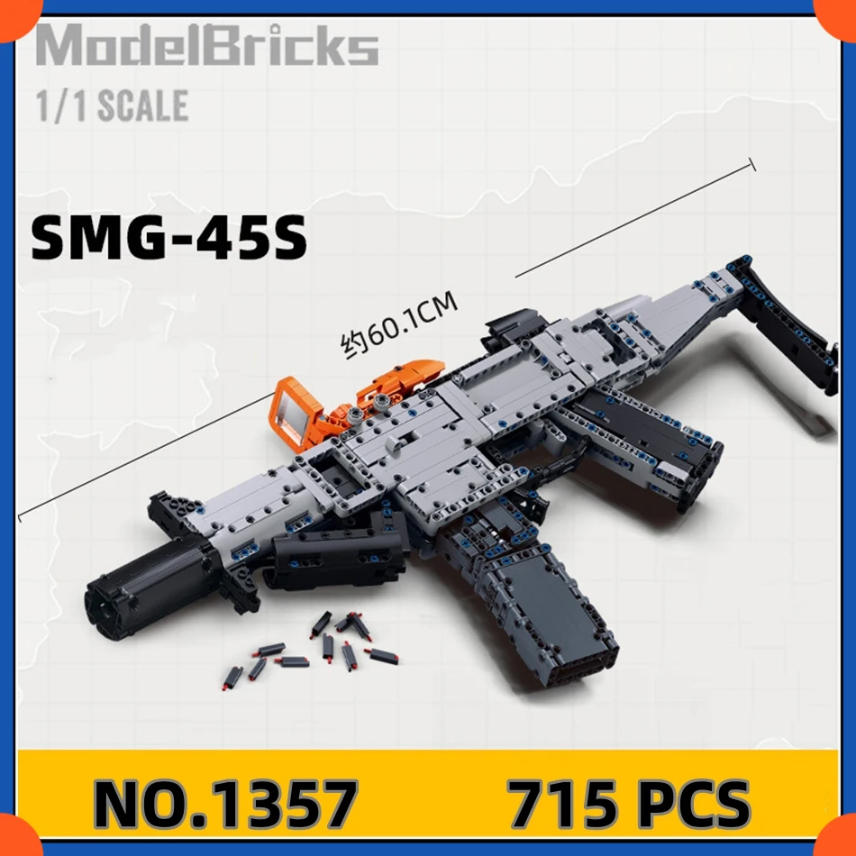 MOC Military Gun Model Building Blocks Set DIY Tactical Toys With Launcher STEM Creative Bricks for Kids Birthday Gifts For Boys