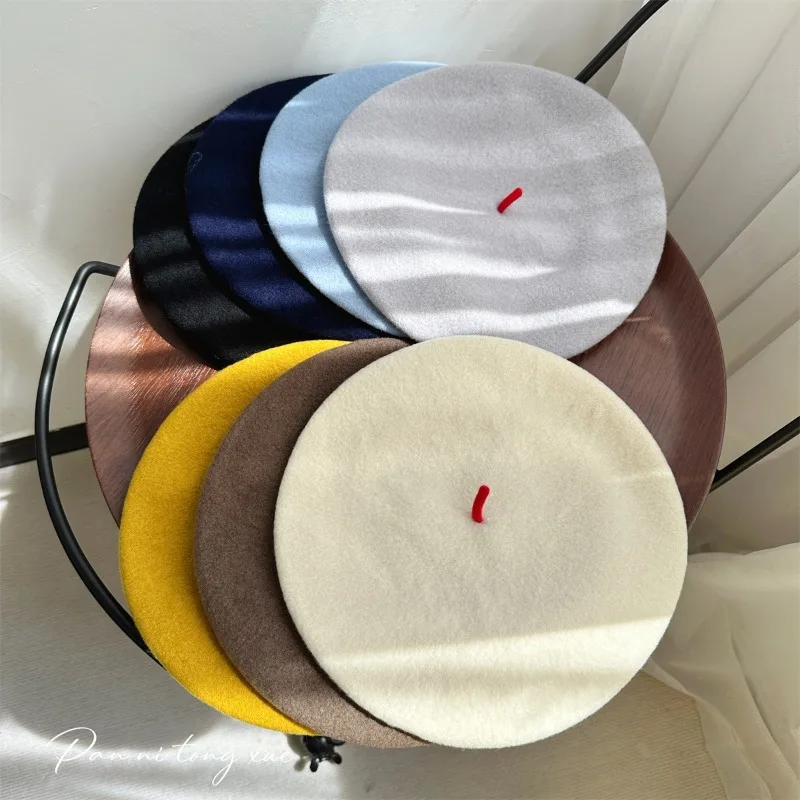 قبعات قبعات قبعات عصرية ومتعددة الاستخدامات للنساء للخريف والشتاء، قبعات رسام دافئة بلون سادة #3