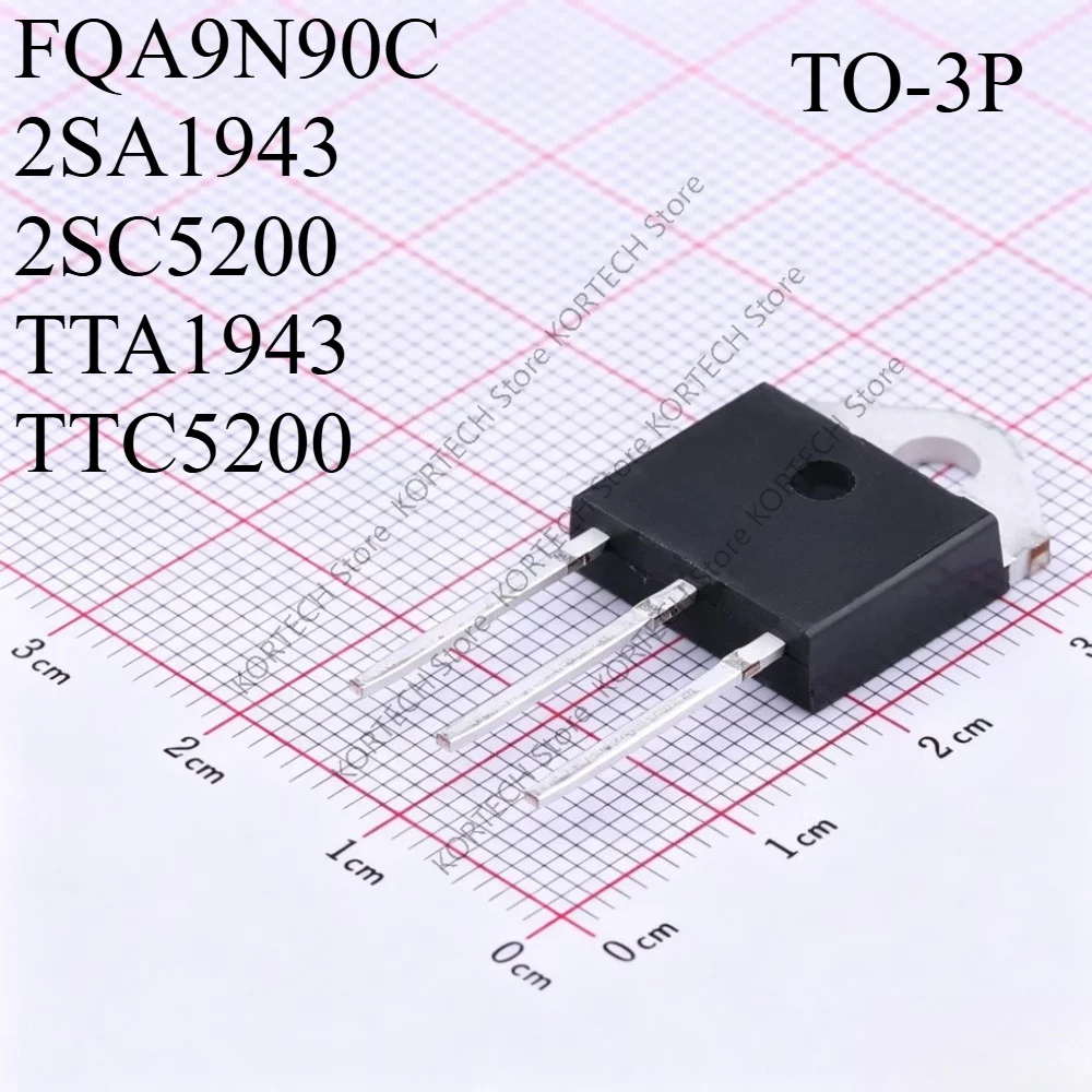 10PCS/Lot   Brand   new   original   FQA9N90C 9N90C  2SA1943 2SC5200 TTA1943 TTC5200 TO-3P  MOSFET