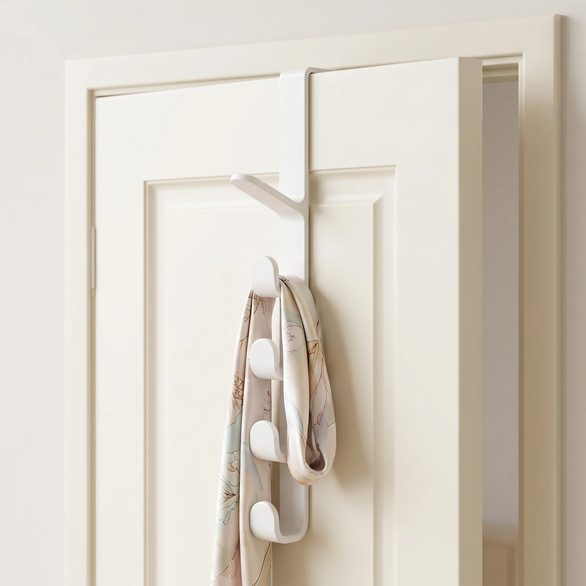 1Pcs Over the Door Coat Hook Hanger Behind Door Storage Rack for Cabinet Wardrobe Dormitory Closet Heavy Duty Organizer