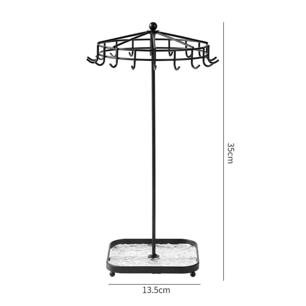 Trendy Rotatable Desktop Jewelry Rack Detachable Minimalist Jewelry Storage Rack Display Rack