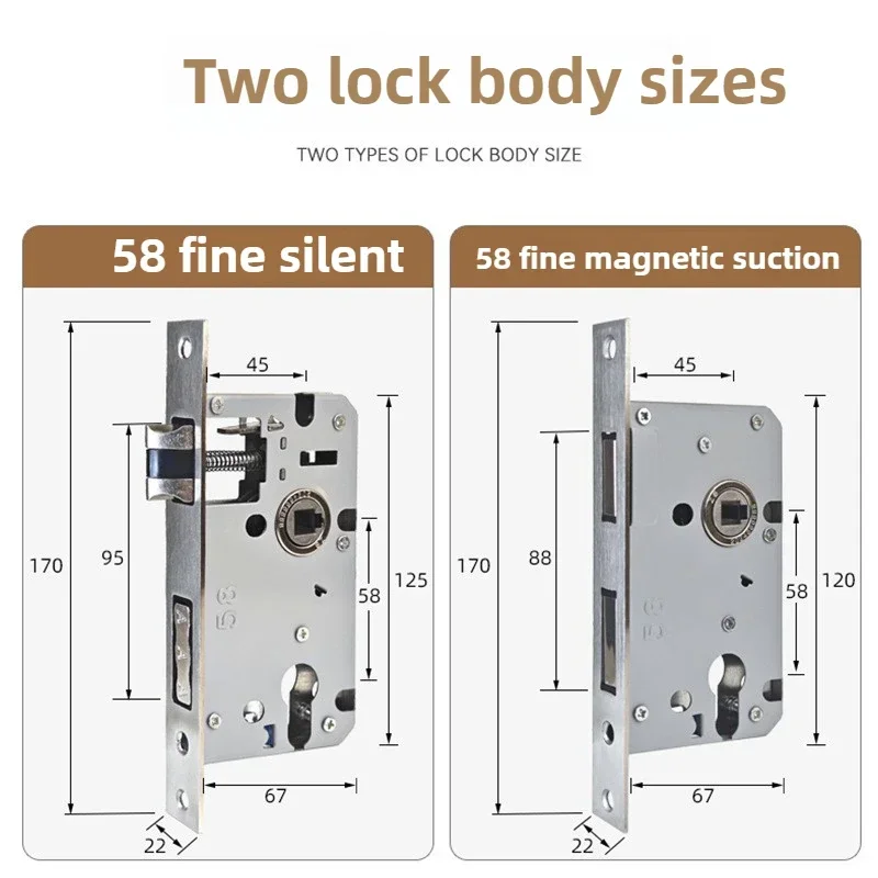 

Ручка для межкомнатной деревянной двери Split Lock, из массива дерева, для дома, подходит для дверей толщиной 38-45 мм, универсальная, 58 бесшумных магнитных фиксаторов