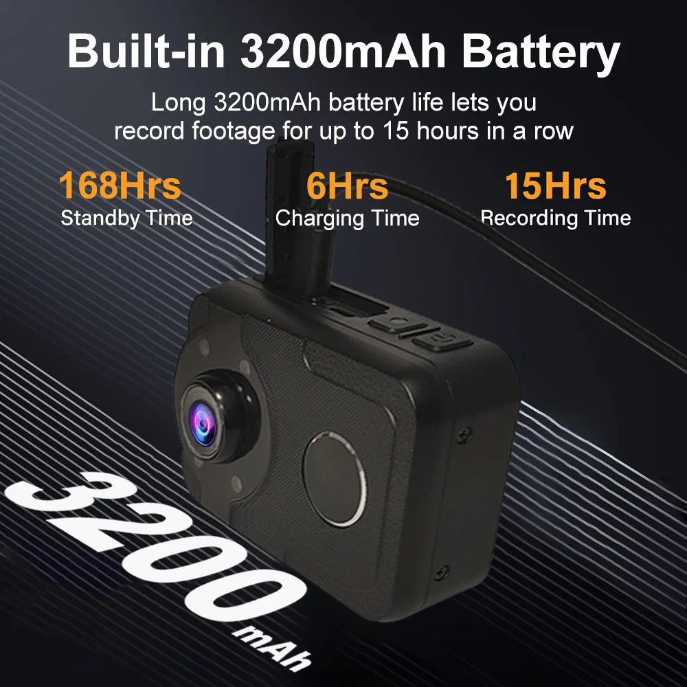 Danruiee M1 Full HD 1080P Body Camera 40MP Police Recorder 3200MAH Battery Bodycam Chest Camera Night Vision Mini Body Cam