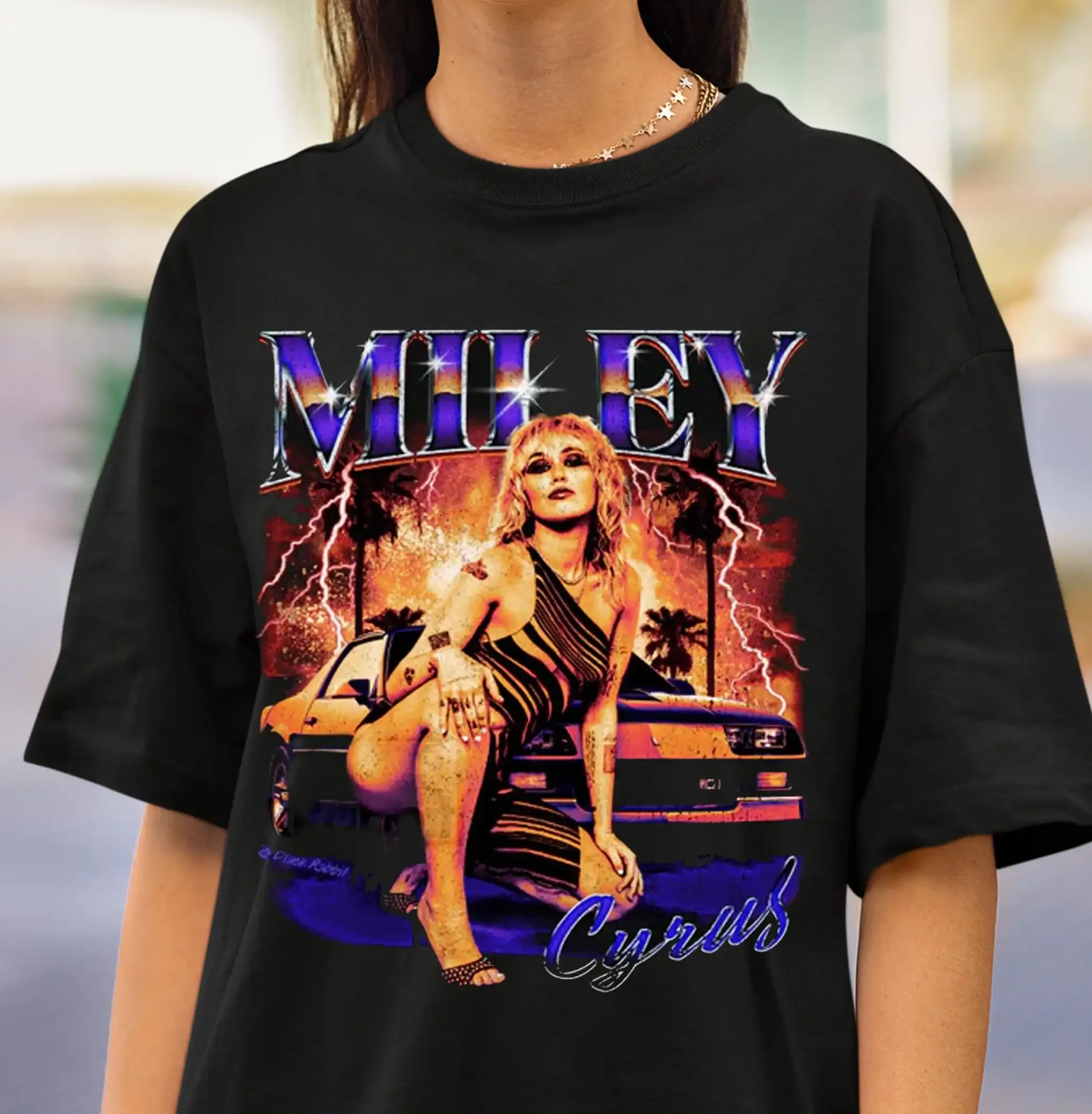 Miley Cyrus Retro Tshirt Miley Cyrus Plastic Hearts Angels