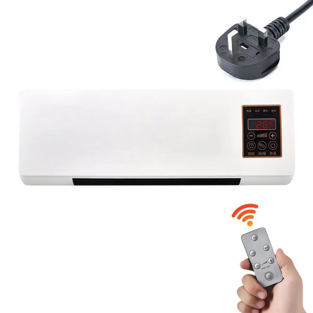Ar condicionado portátil de montagem na parede com controle remoto, ar condicionado de parede portátil, mini sistema de ac/aquecimento dividido para escritório doméstico