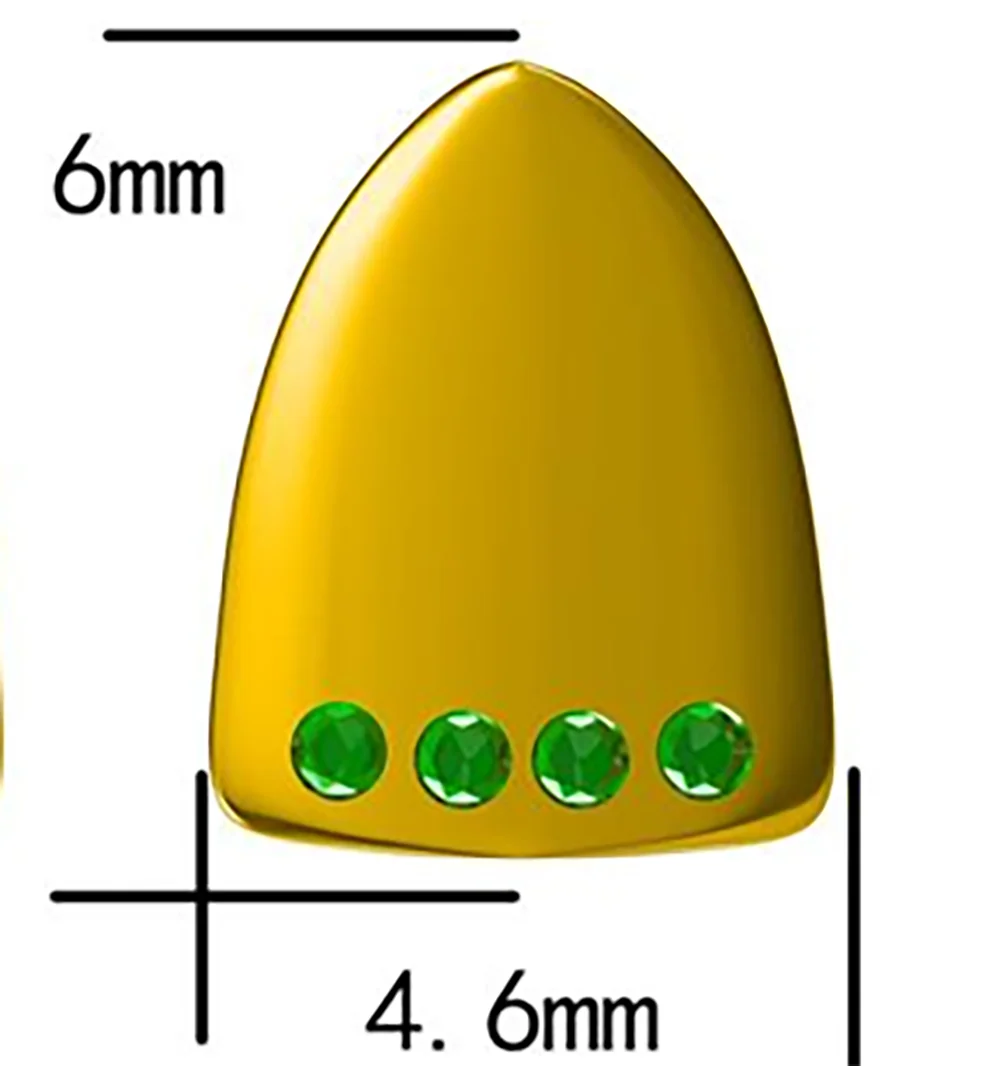 Imagem -02 - Chumbo Livre Dente Gema Gemas Dentais o Chapéu Maior em Tamanho 18k