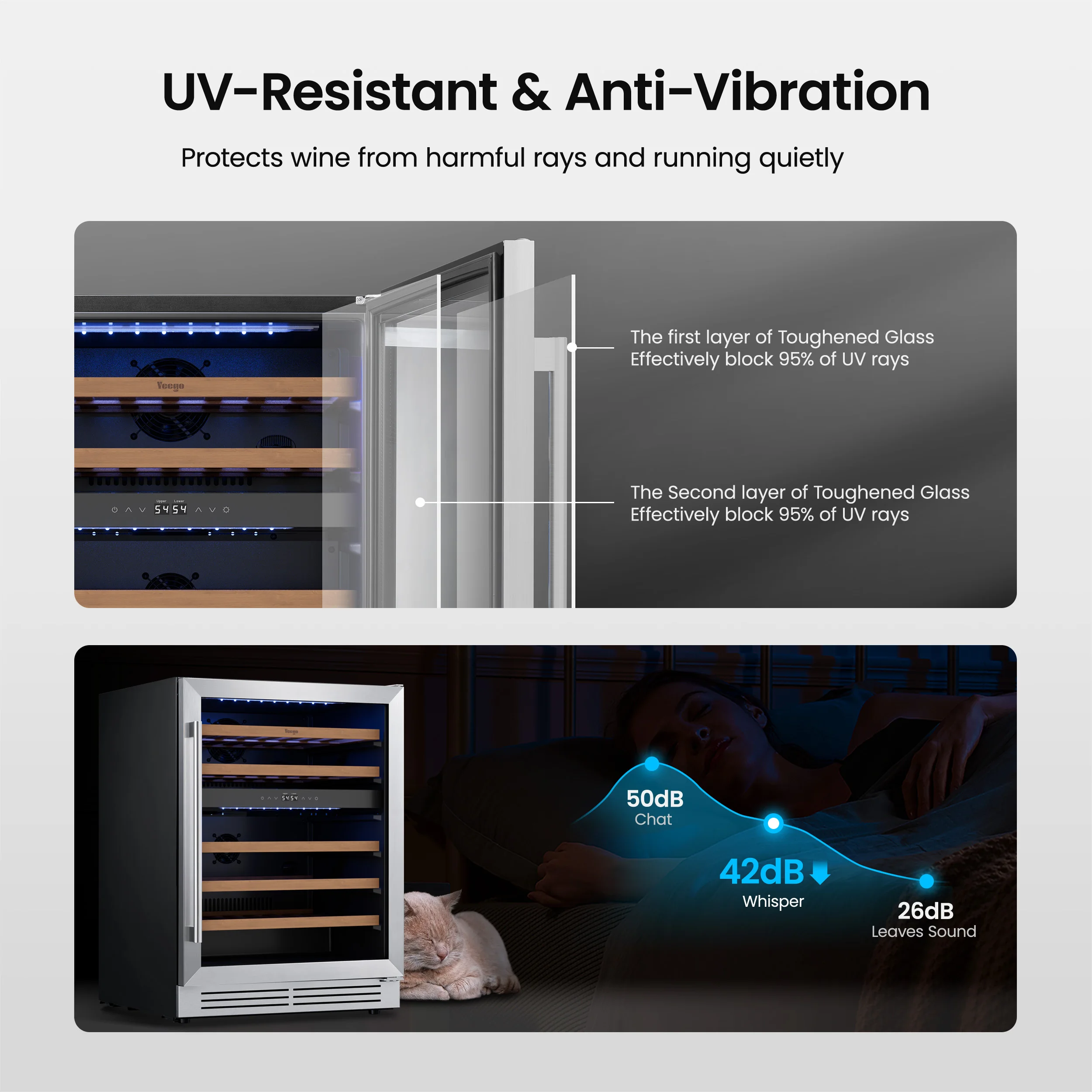 17/28/33/47 زجاجات مبرد ثلاجة النبيذ - ثلاجة النبيذ مع التحكم الرقمي في درجة الحرارة، 40-65 ° F خزائن النبيذ لشريط المنزل