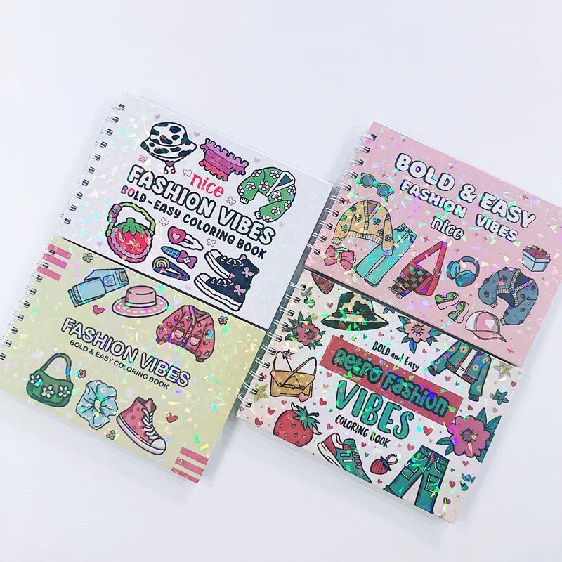 

Bold & Easy Fashion Vibes Coloring Book: Stylish Designs Stress Relief Coloring for Adults and Teens
