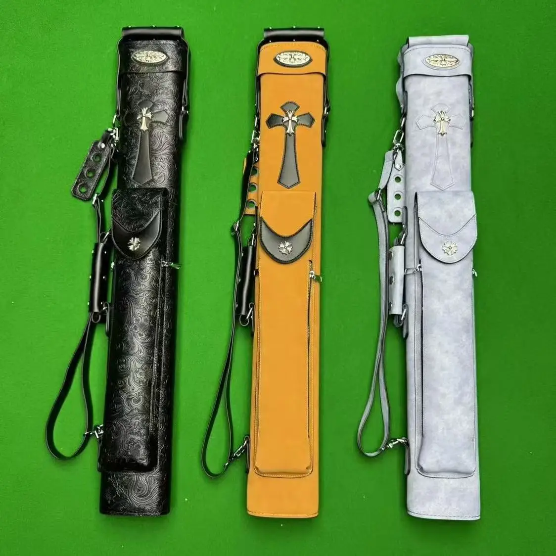 High Quality 1/2 Split 4 Hole Billiard Pool Cue Bag for Billiard Players