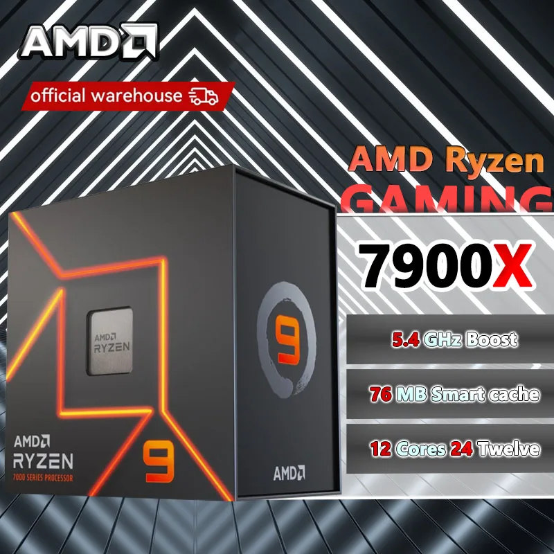 

Новый AMD Ryzen 9 7900X R9 7900X 4,7 ГГц 12-ядерный 24-поточный процессор 5 нм L3 = 64M 100- 000000589 Розетка AM5 Коробка без вентилятора