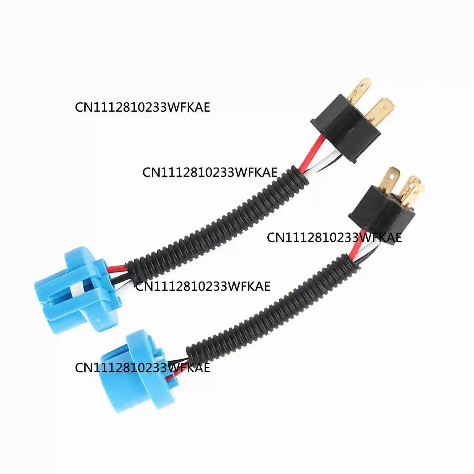 4 Piece 9007 Male to H4 Female Headlight Conversion Cable Wire Connector Adapter