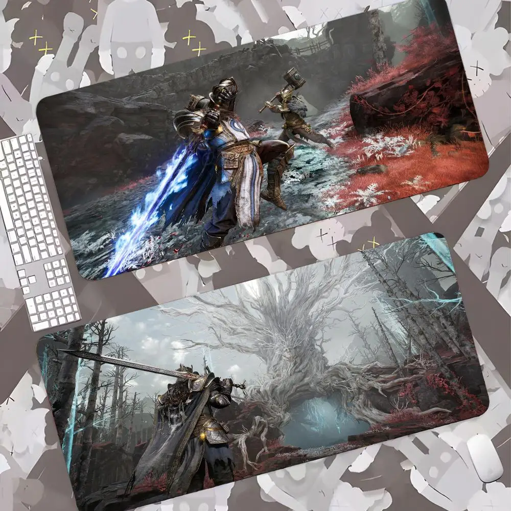 Mistfall Hunter Mouse Pads Gamer Keyboard Mat Pads Gaming Desk Protector Laptops Large Mousepad Cartoon Deskmat