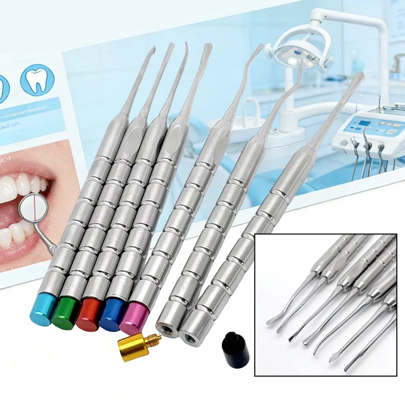 

Dental Elevator Titanium, Minimally Invasive PDL Elevator Tool for Atraumatic Tooth Extraction Surgical Instrument Kit