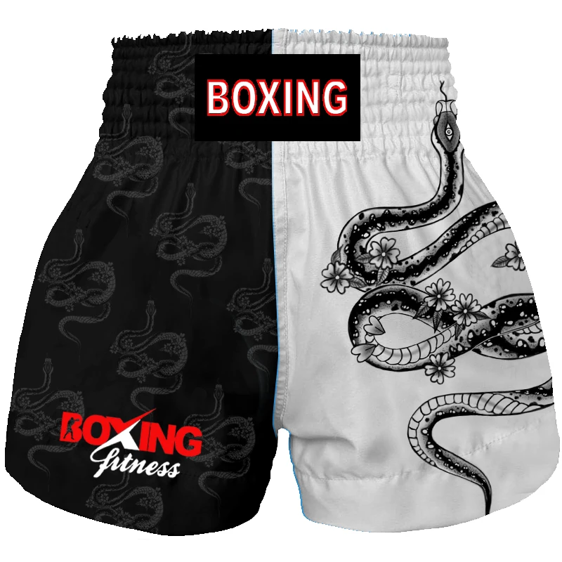 

Muay Thai Shorts Cool Floral Prints MMA Boxing Pants KickBoxing Men Fight Grappling Sportswear Boxing Short Pant Wholesale