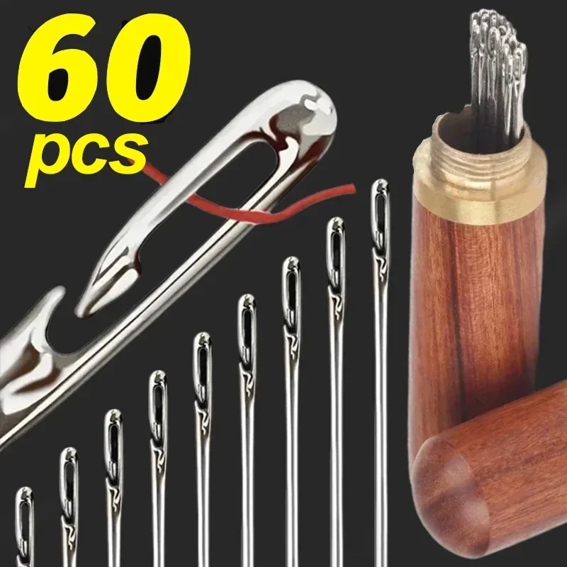 Side Holes Blind Needles Sewing Stainless Steel Elderly Needle for Sewing Household Pin DIY Jewelry Beading Threading Needles