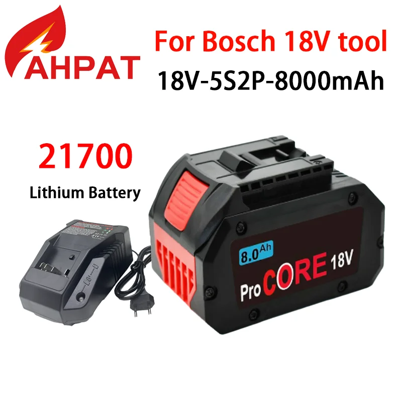 

Сменный аккумуляторProCORE 18 В, 8 Ач, для аккумуляторных инструментов Bosch 18 В BAT609 BAT618 GBA18V80 21700, аккумулятор высокой мощности 5C