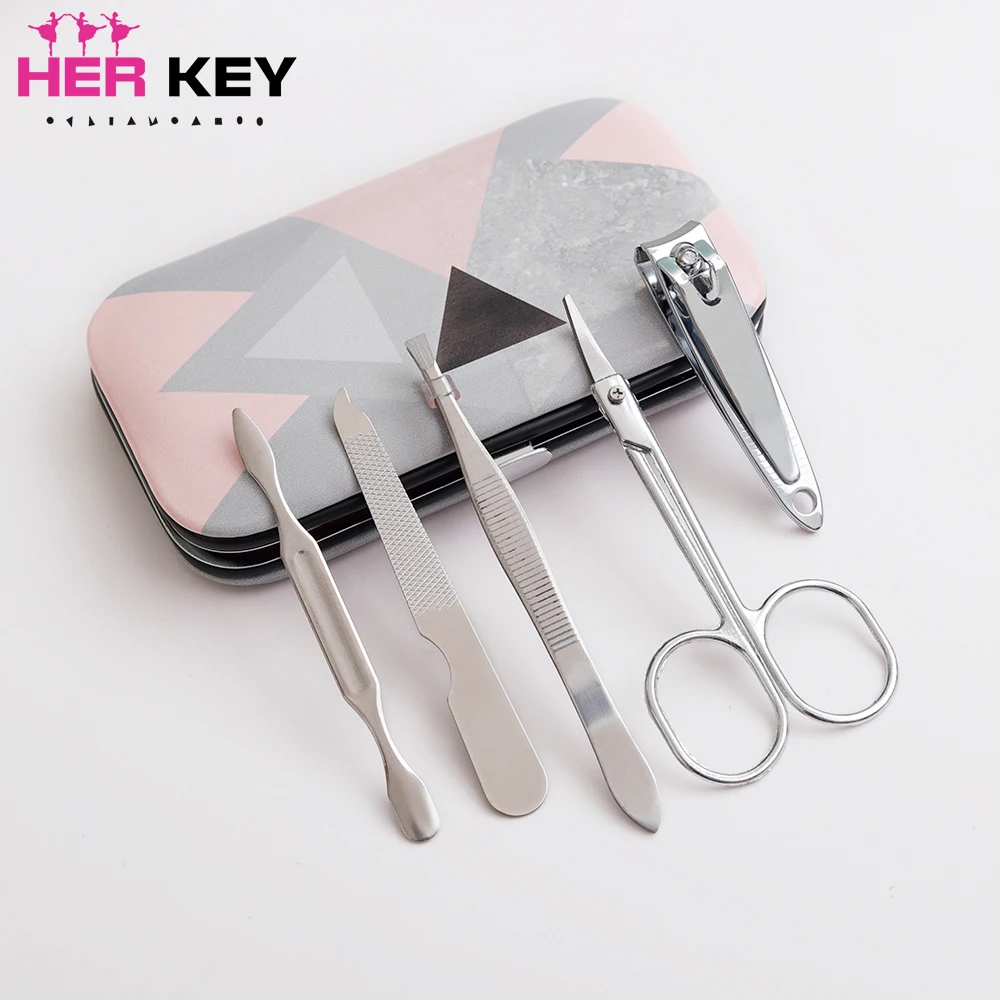 

5pcs/Set Manicure Set Nail Art Tools Set for Manicure Pedicure Professional Accessoires Nail Clipper Cutter File Cuticle Pusher