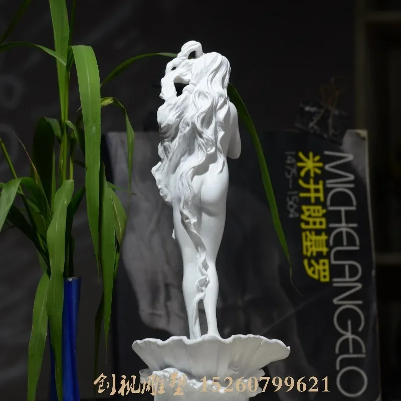Venus Birth Sculpture Customizable Mythical Girl Ornament Garden Living Room Decorative Muse Art