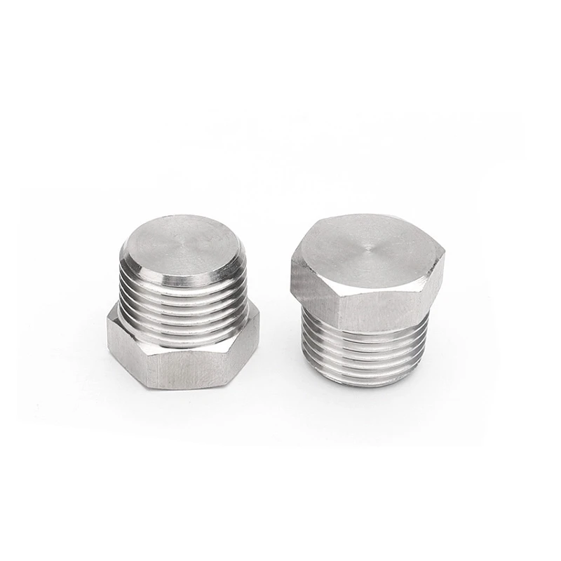 

NPT BSPT 1/8'' - 2'' Male Thread 304 Stainless Steel Hex End Cap Outer Hexagon Solid Plug Oil Water Pipe Fitting