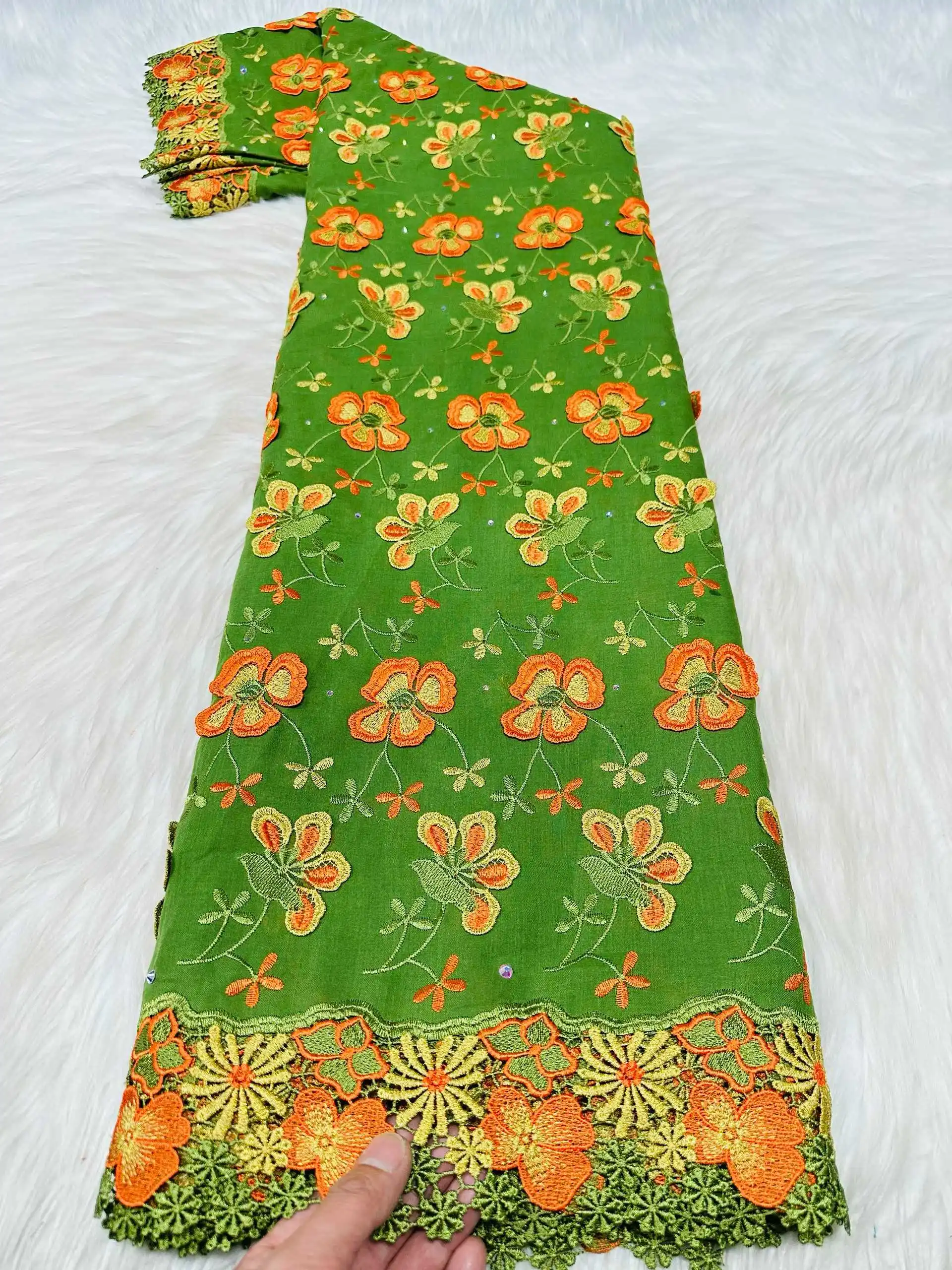 

African Soft Cotton Voile Swiss Lace High Quality Applique for Nigerian Wedding Dress Latest Swiss Laces in Switzerland 2026