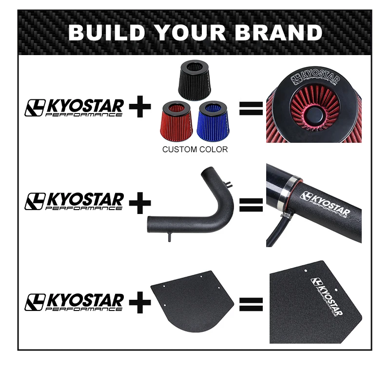 Per F10 F11 N55 535i 3.0T Logo personalizzato Sistema di aspirazione aria fredda Aspirazione aria