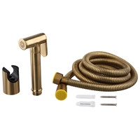 Bathroom Bathroom Sprayer Set Brass Bidet Sprayer Handheld Design Leak-proof Hose Rust Resistant For Bathroom Use