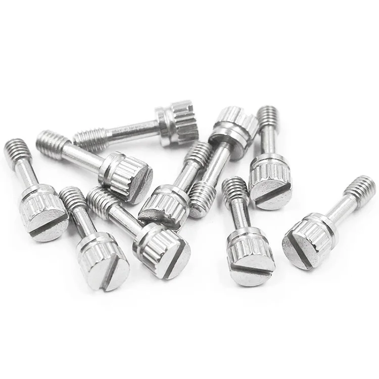 1~5Pcs M2~M8 GB839 304 Stainless Steel Slotted Captive Hand Screw High Head Knurled Thumb Anti-loosening Screws Bolts