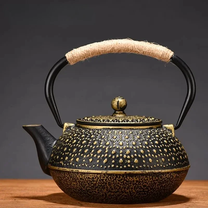 

New 7 Chioces Cast Iron Teapot Set Japanese Tea Pot Kettle Enamel 900ml Kung Fu Infusers Metal With Strainer Net Filter