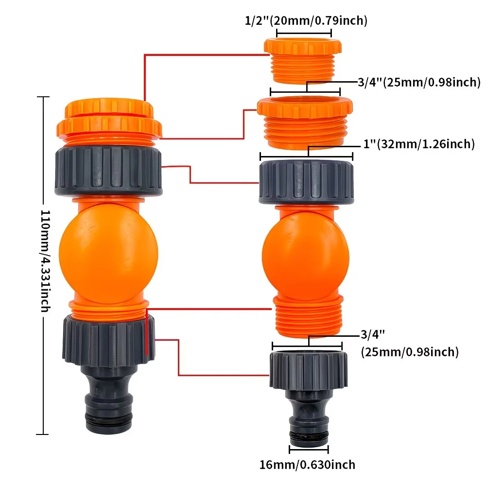 1pc Plastic Quick Connector, Anti-Bend Faucet Joint, Rotates Freely, Adjustable Irrigation Water Connector for Gardens
