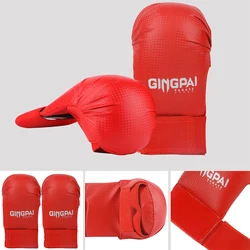 Karate Gloves Punch Bag Training Glove MMA Grappling Mitts for Sparring Martial Arts Boxing Adults Kids Red BLue Large