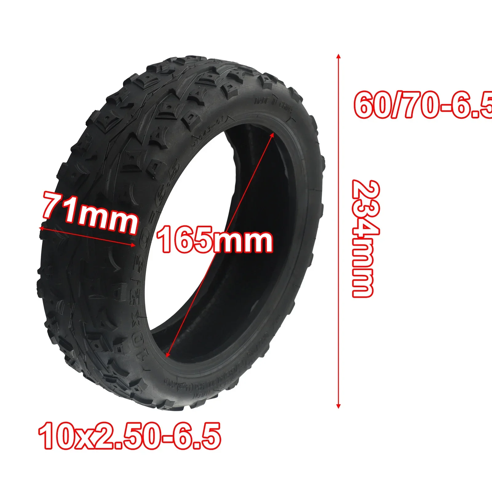 Tubeless Tyre Tire Tire 10 Inch 10x2.50-6.5 60/70-6.5 625g Black Electric Scooter Rubber Useful Functional Max G30