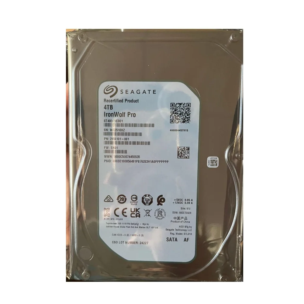 

Recertified IronWolf 4TB NAS Internal HDD CMR 3.5 Inch SATA 6Gb/s 7200 RPM 64MB Cache for RAID Network Attached Storage