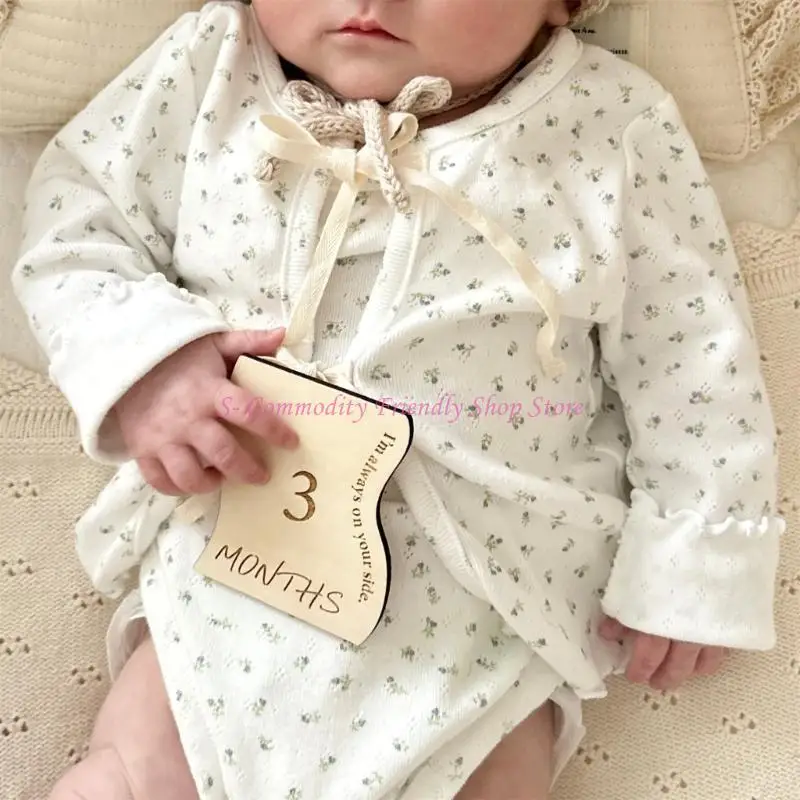 85AE Baby Milestones Photo Card First Year Growth Card Newborn Shower Gift Photo Props