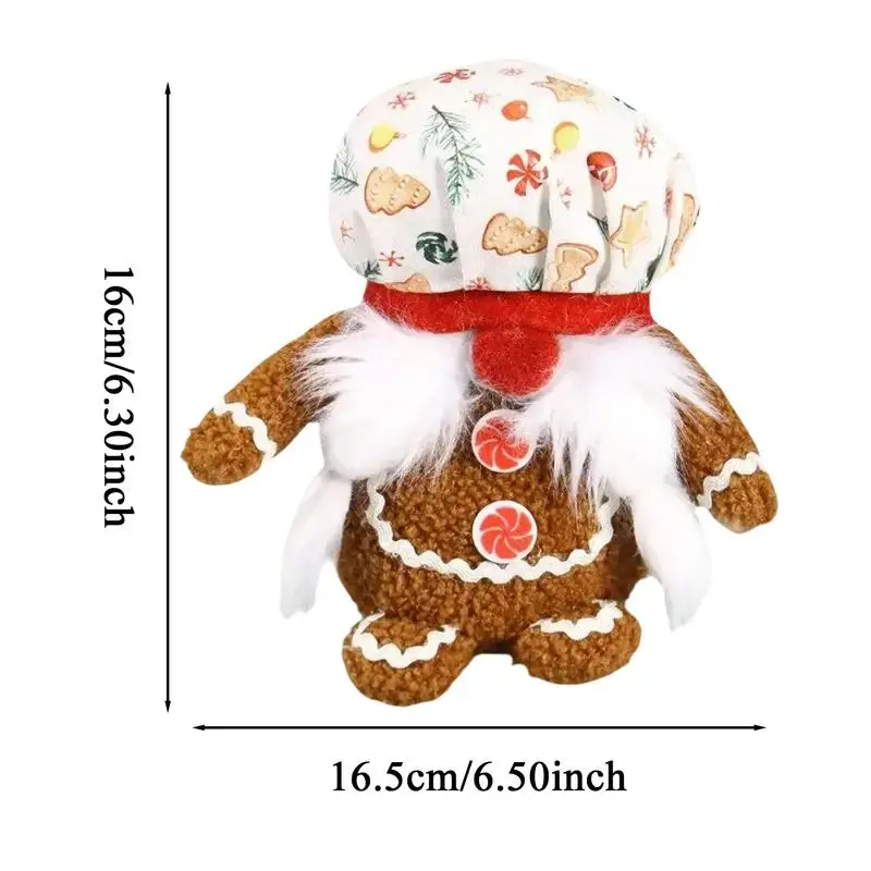 Gingerbread Man Decor Gingerbread Man Cute Gnome Faceless Doll Gingerbread Plush Faceless Gnome Doll For Kids Family Friends