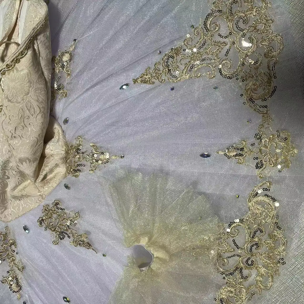 Disfraz de ballet profesional de alta calidad, traje de ballet de tamaño personalizado, vestido de competición de gama alta