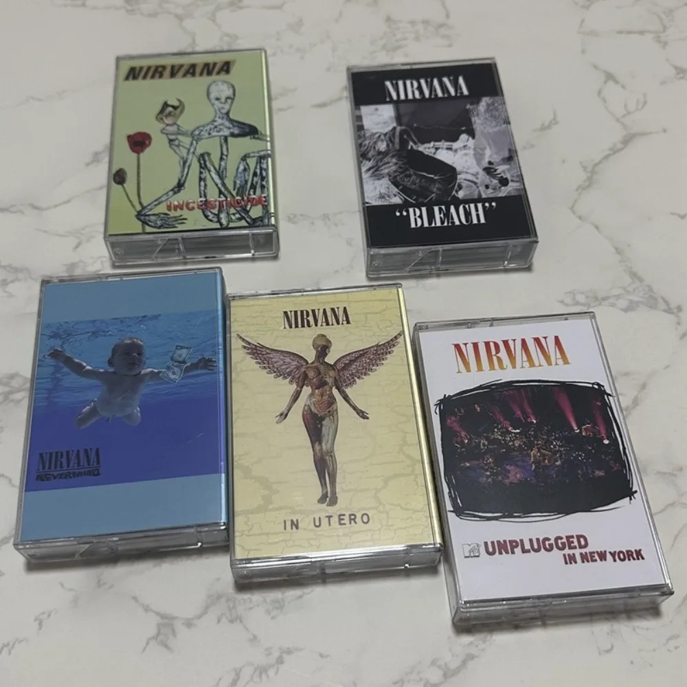 

Nirvana Cassette Tape Rock English Songs with Lyric Book Retro Audio Tape Classic Rock Vintage Music Cassette