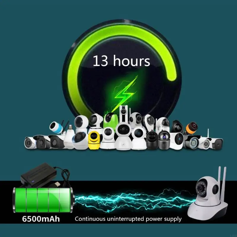 y4ue recargable6500mah li-ion battery pack for trouter و CCTV camera