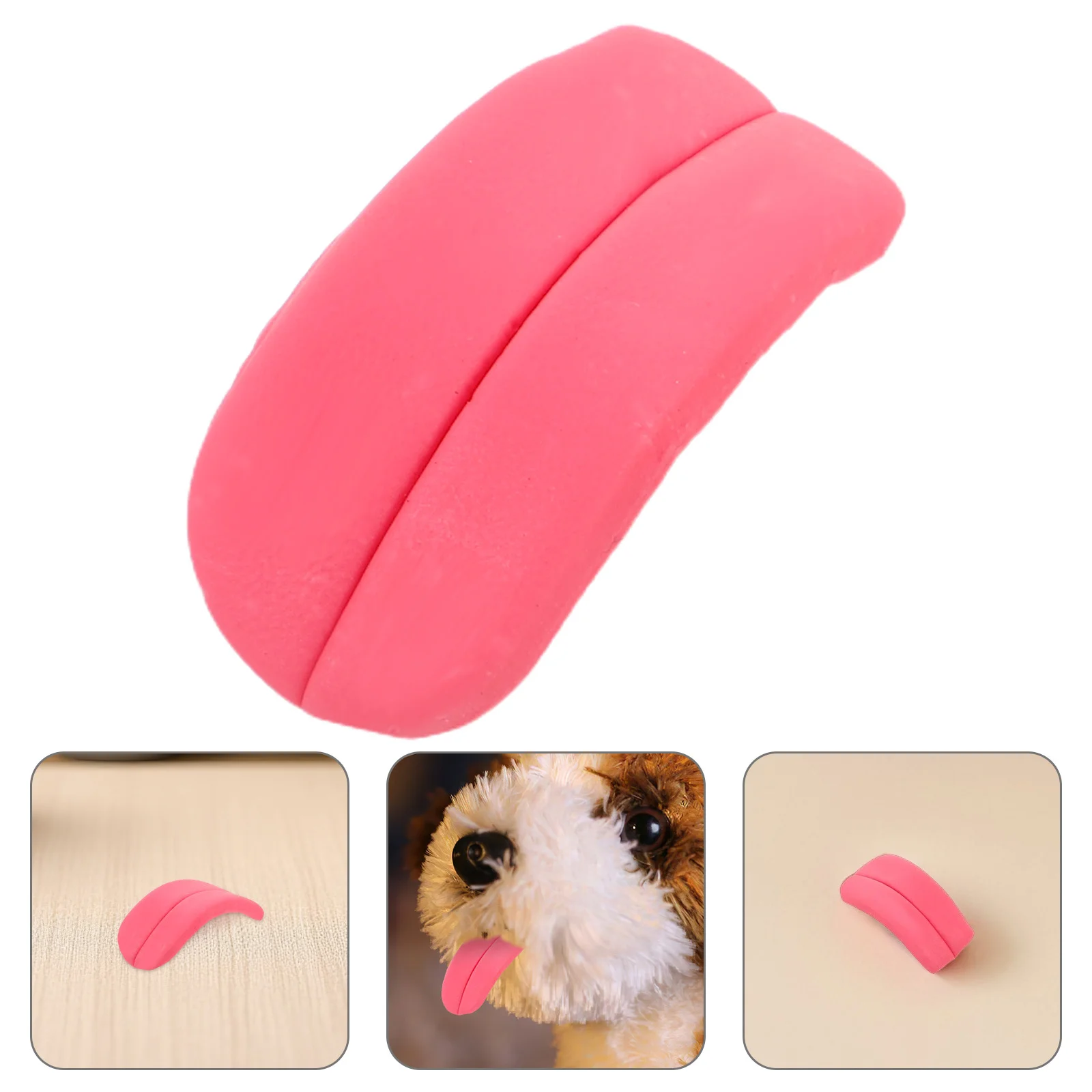 

Resin Realistic Animal Tongue Handmade DIY Crafting Replacement Parts Accessories for Stuffed Dog Project Repairs