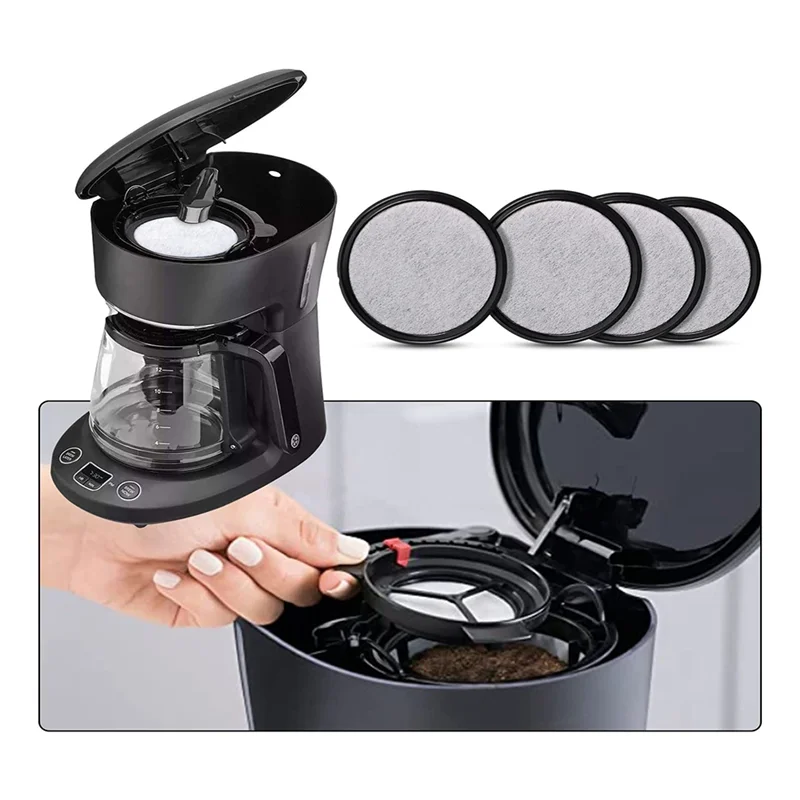 عبوة من فلاتر المياه لصانعة القهوة A58E-12 متوافقة مع ماكينات صنع القهوة Mr. Coffee Brewers، ومرشحات مياه الفحم البديلة