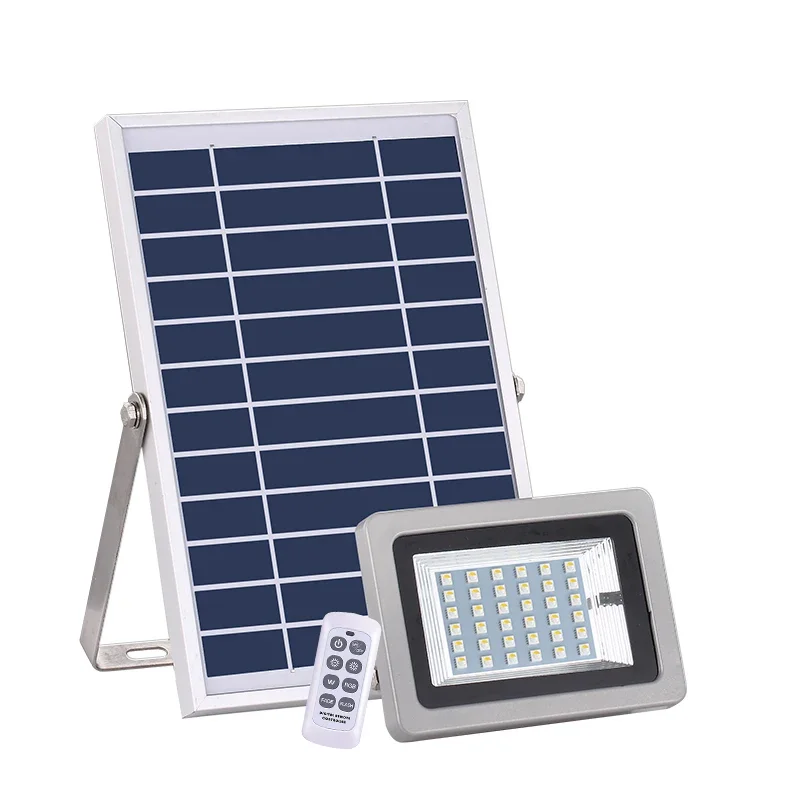 Hongcui Outdoor Solar Flood Light Remote Control Wall Mounted Waterproof IP65 Colorful Gradient LED For Courtyard Street Lamp