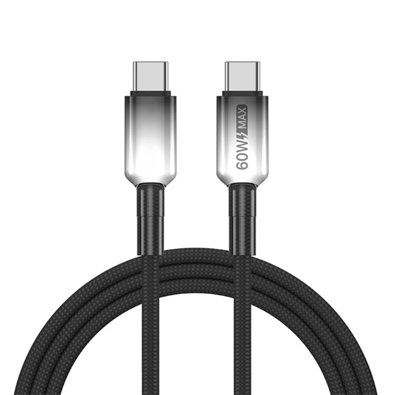  60W Type C Charging Cable Fast Speed Data Sync 480Mbps for Various Gadgets