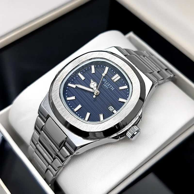 

WOLISH Steel Calendar Watch - Luminous Waterproof Men's Watch, Fashion Business Watch