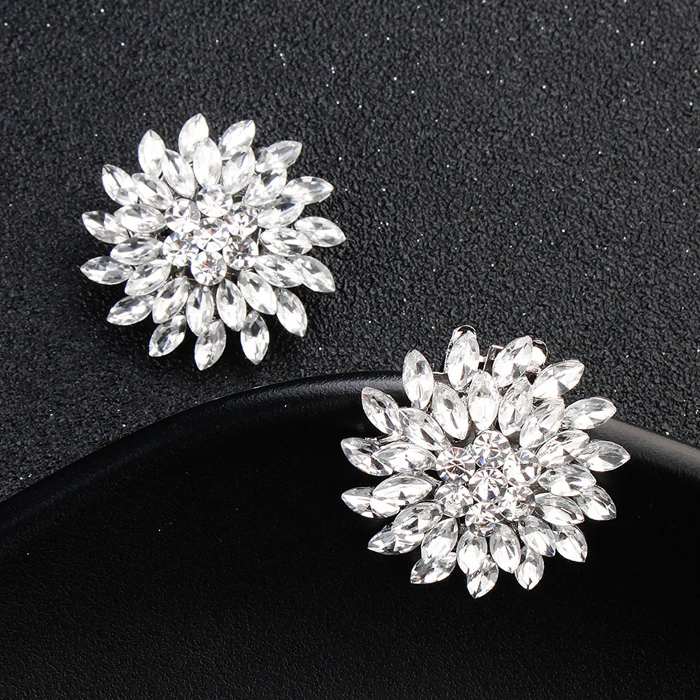 

1 Pair Buckle For Women Sunflower Design Silver Durable Shoe Clip Accessory Wedding Boots Sandals Pumps Decoration