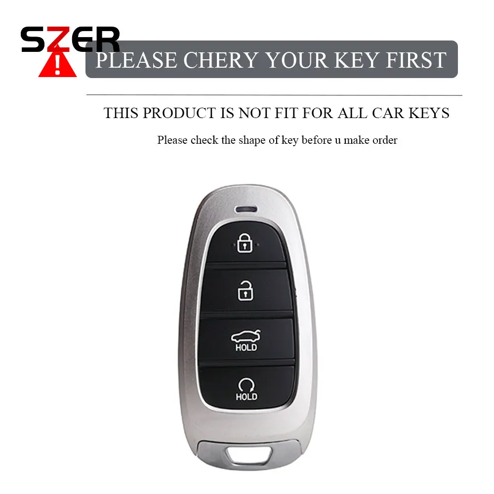 4 Button Case Key Cover Shell For Hyundai Tucson 2023 Solaris 2021 NX4 Tuscani NEXO Santa Fe Atos Prime I30 Keychain Accessories