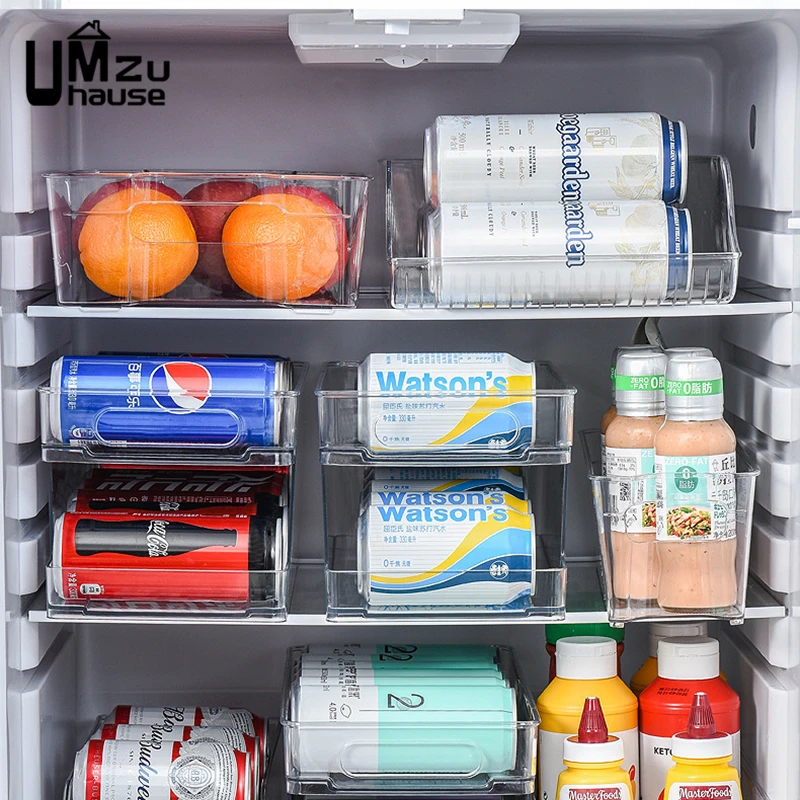 2 Layer Beverage Storage Box Beer Drinks Can Soda Bottle Fridge Jar Holder Auto Rolling Dispenser Kitchen Refrigerator Organizer