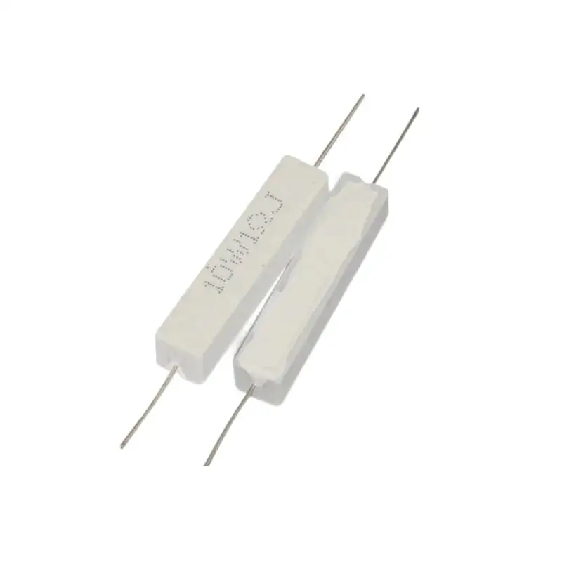 10개 단위. 패키지의 10W 5% 세라믹 시멘트 저항기 0.1R 0.22 0.33 0.5 Ohm 6.8K 0.25R 0.5R 3R 27R 12R 100R 비유도 저항기