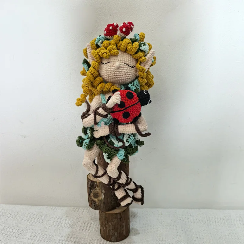 Crochet Dolls Anime Doll Elf Ladybug Birthday Gifts Home Deco Finshed Dolls